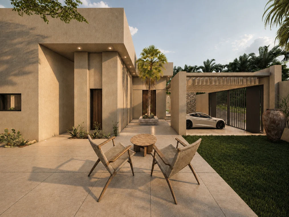 النزل الخضراء — تصميم ومشاهد ثلاثية الأبعاد